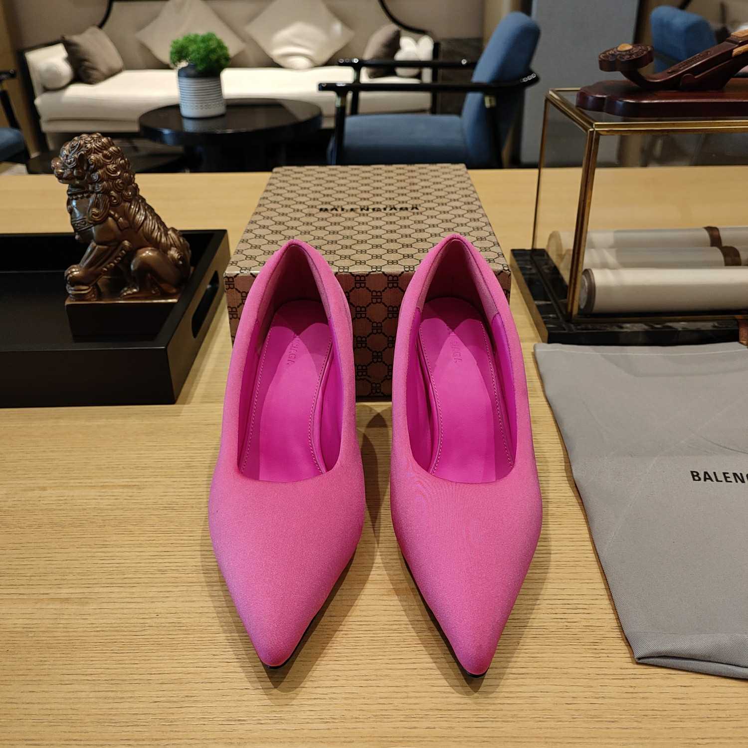 Balenciaga XL Pump 110mm In Neon Pink - PerfectKickZ