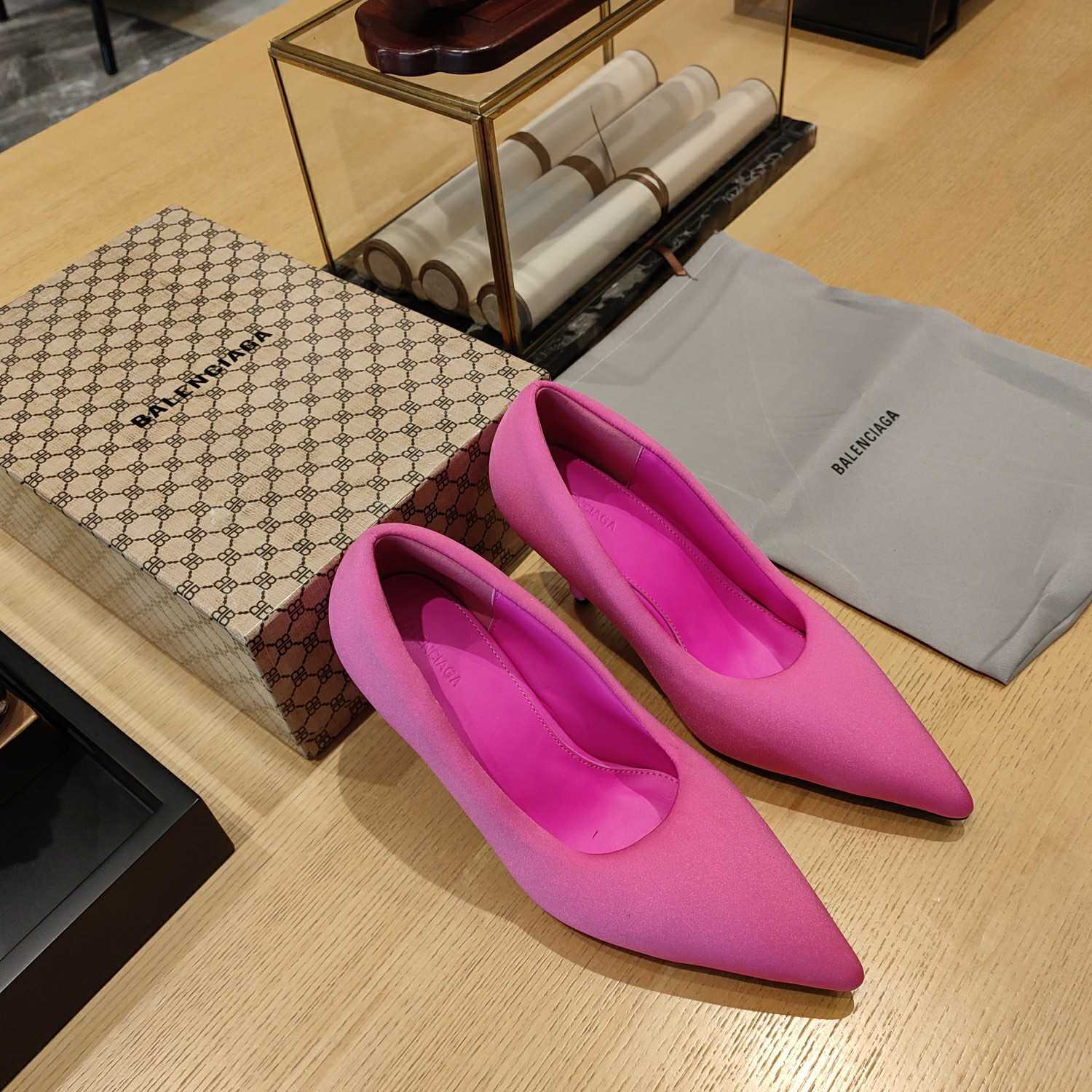 Balenciaga XL Pump 110mm In Neon Pink - PerfectKickZ
