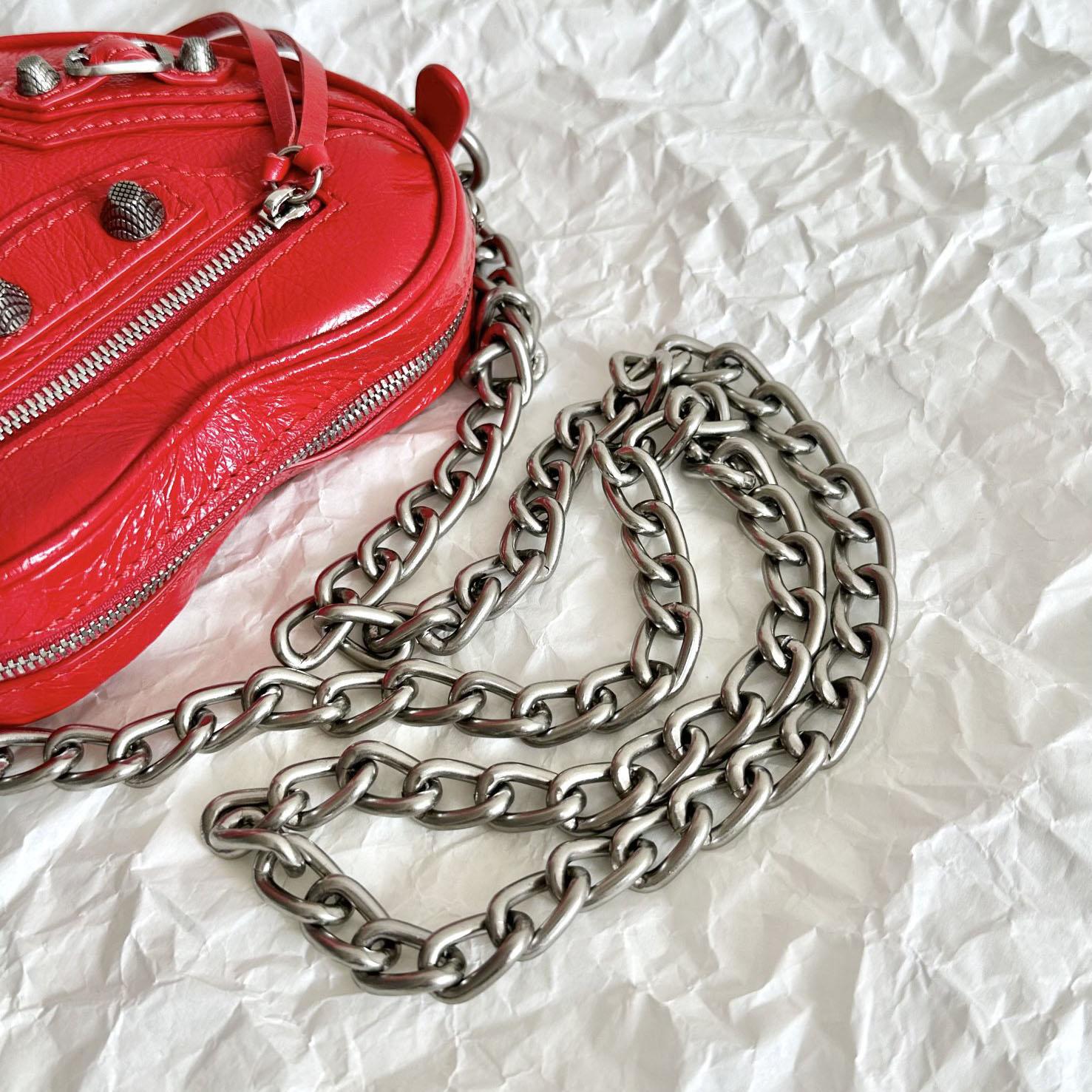 Balenciaga Le Cagole Heart Mini Bag In Red (16-12.7-4.5cm) - PerfectKickZ
