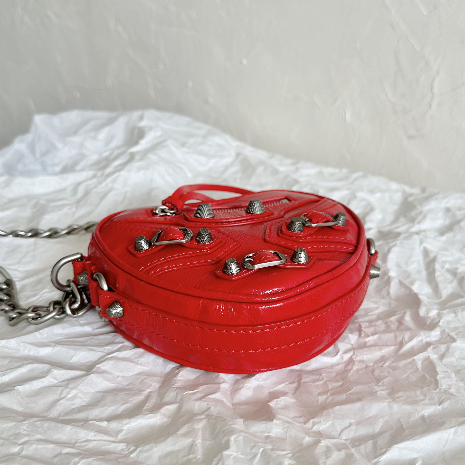 Balenciaga Le Cagole Heart Mini Bag In Red (16-12.7-4.5cm) - PerfectKickZ
