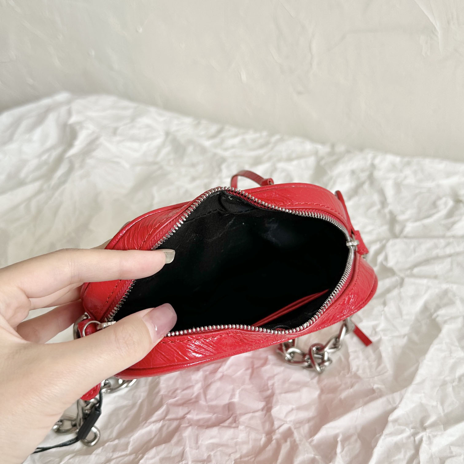 Balenciaga Le Cagole Heart Mini Bag In Red (16-12.7-4.5cm) - PerfectKickZ