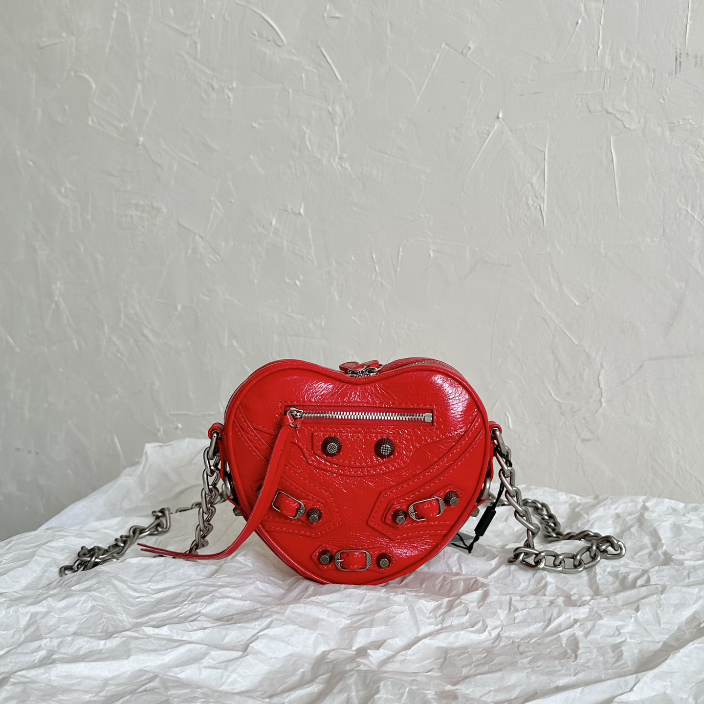 Balenciaga Le Cagole Heart Mini Bag In Red (16-12.7-4.5cm) - PerfectKickZ
