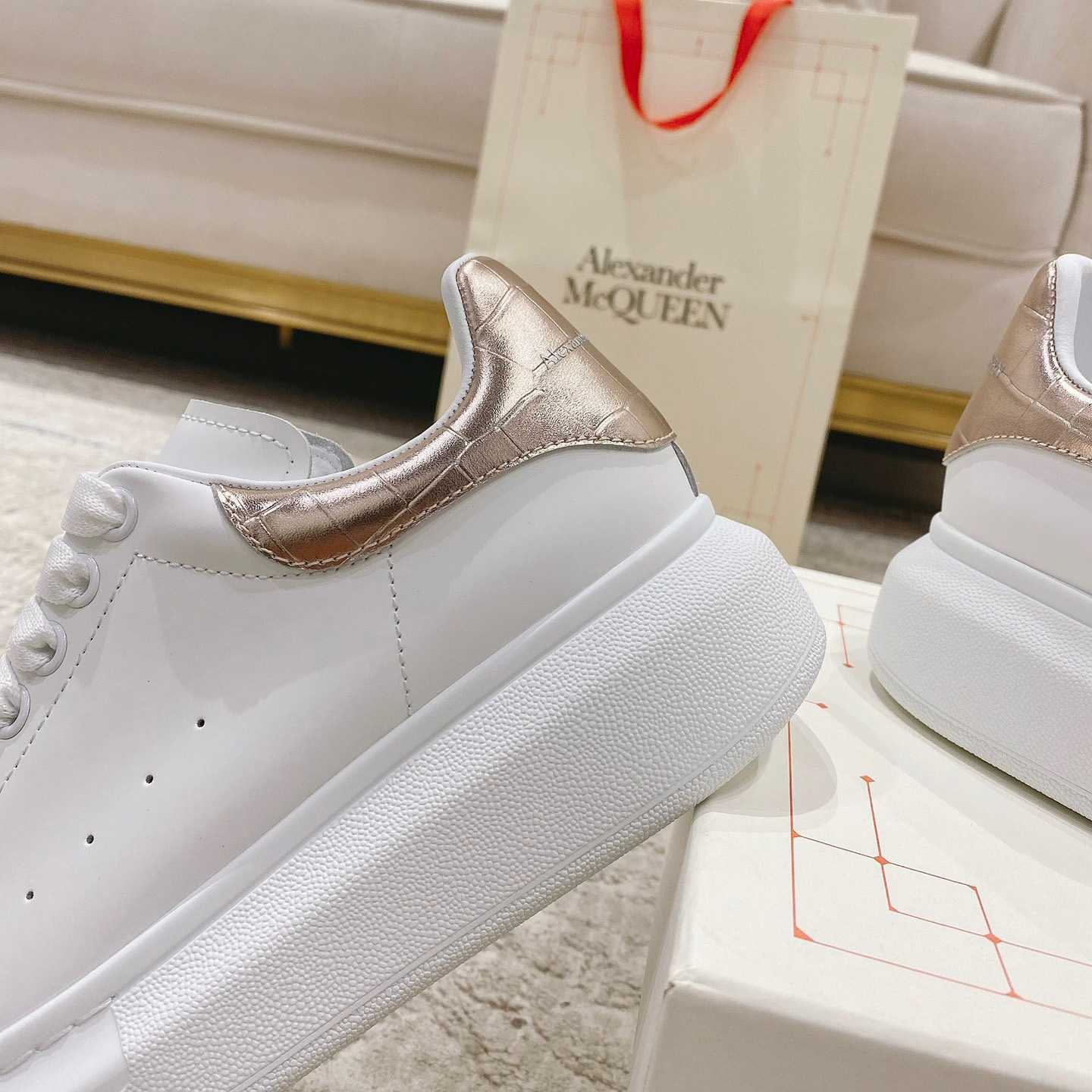 Alexander Mqueen Oversized Sneaker In White - PerfectKickZ