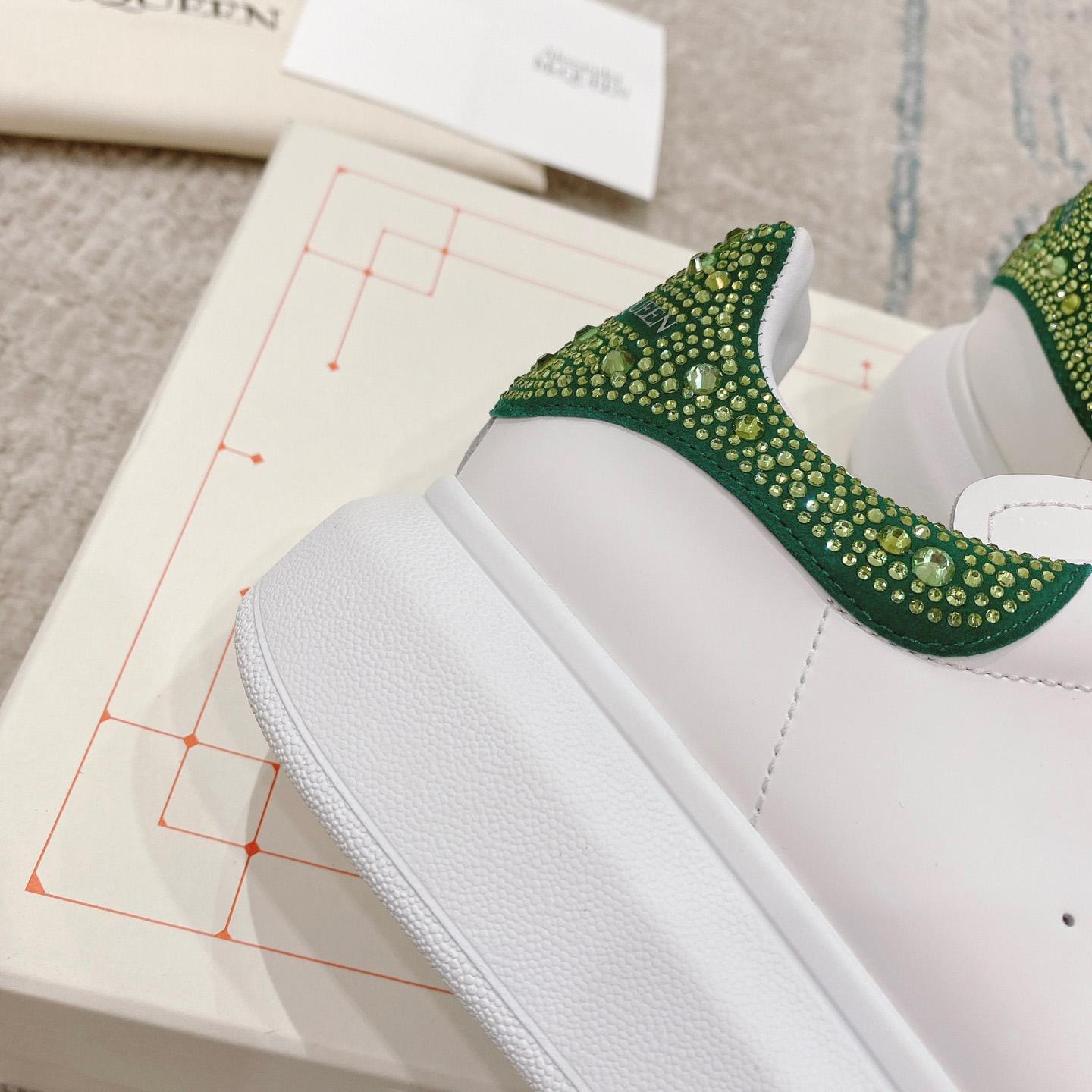 Alexander Mqueen Oversized Sneaker in White/Acid Green - PerfectKickZ