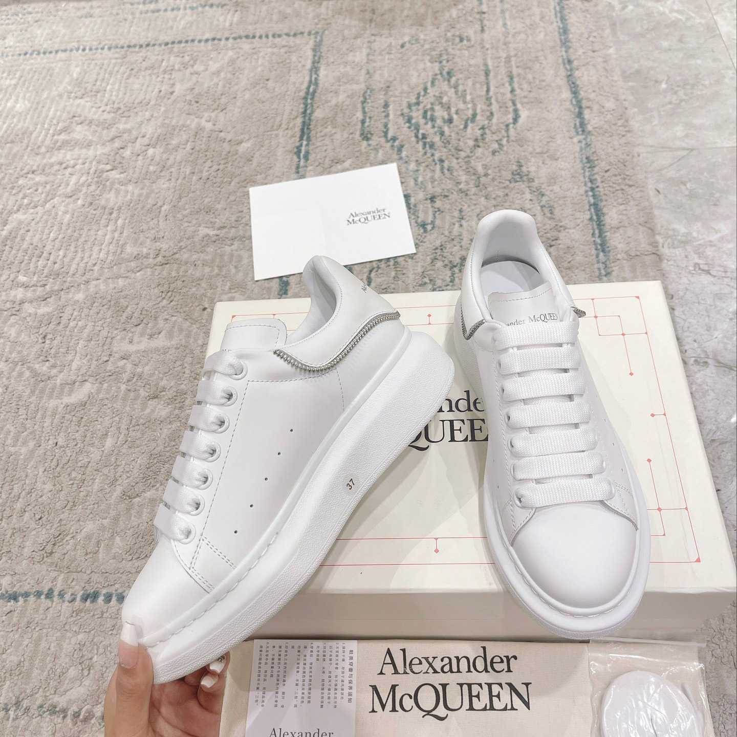 Alexander Mqueen Oversized Sneaker In White - PerfectKickZ