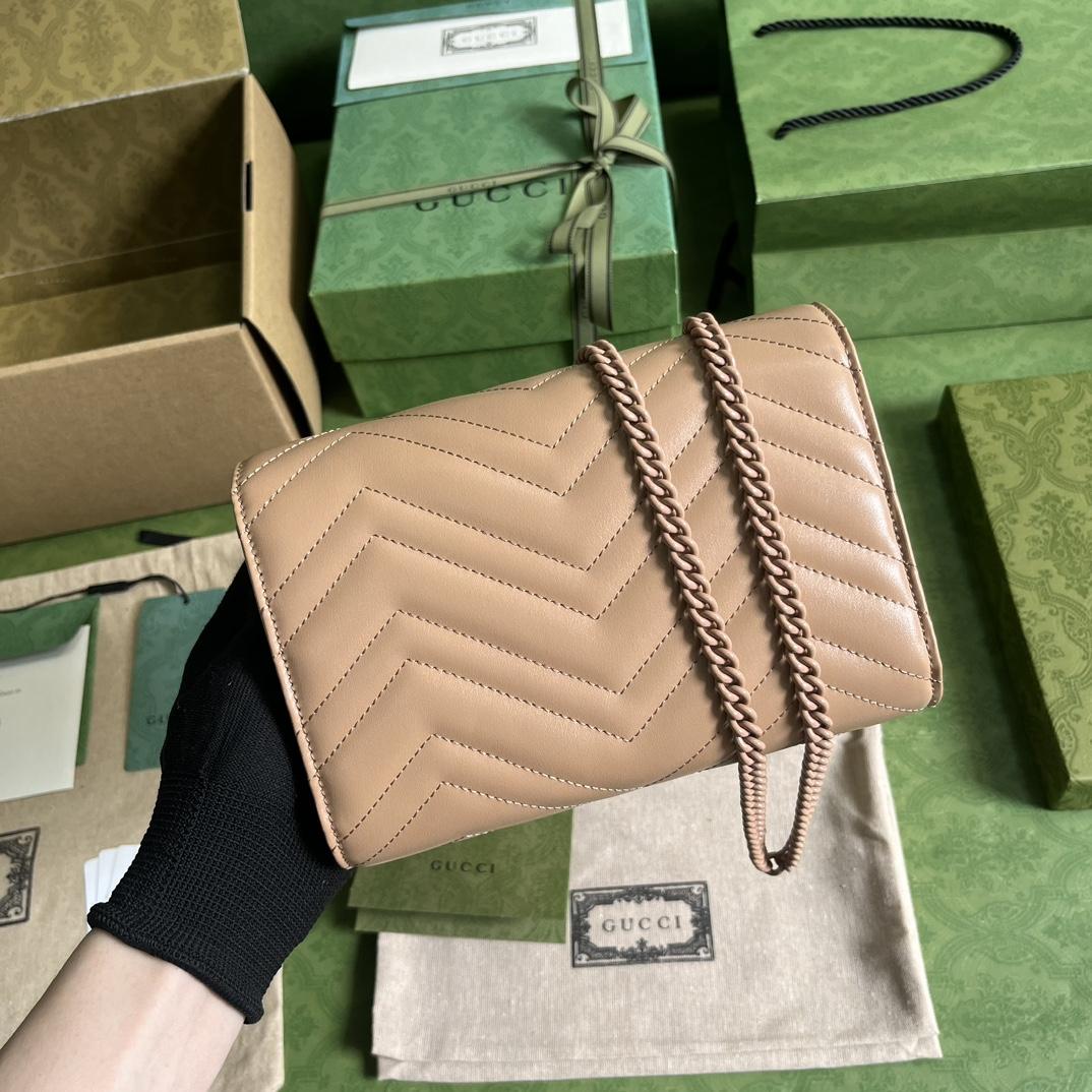 Gucci GG Marmont Matelassé Mini Bag(20-13-6cm)   - PerfectKickZ