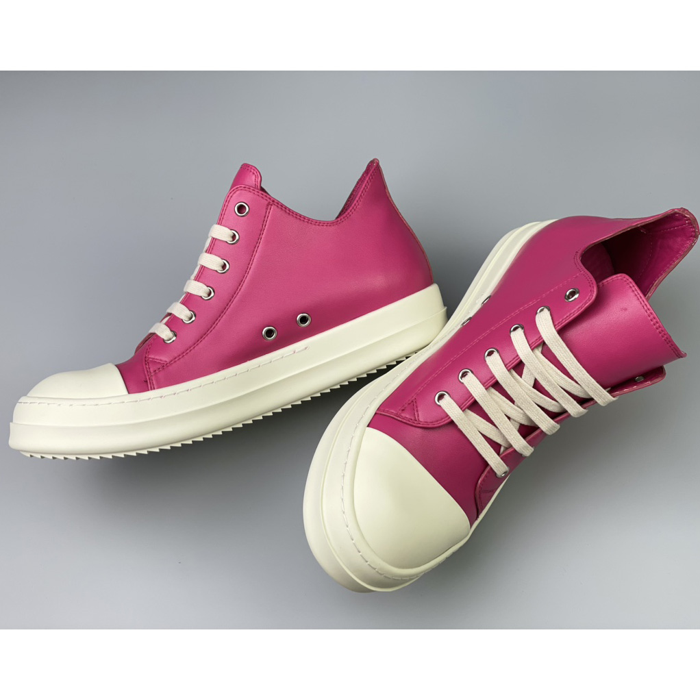 Rick Owens  Leather Low Sneakers - PerfectKickZ