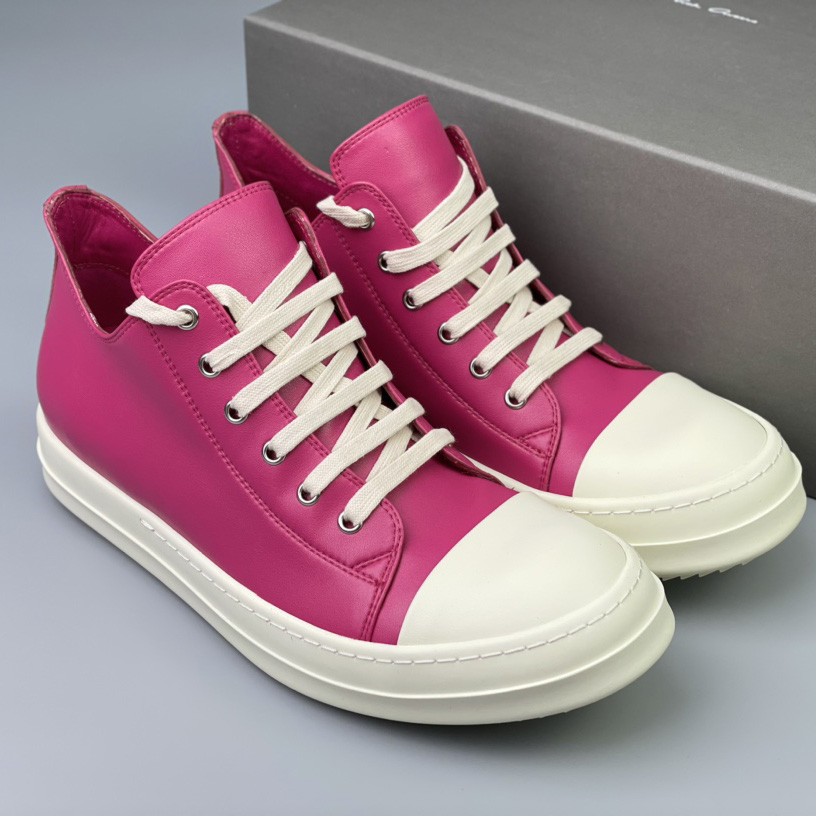 Rick Owens  Leather Low Sneakers - PerfectKickZ