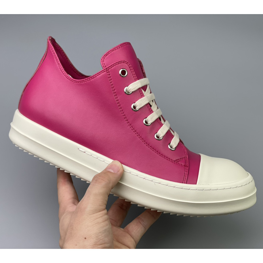 Rick Owens  Leather Low Sneakers - 