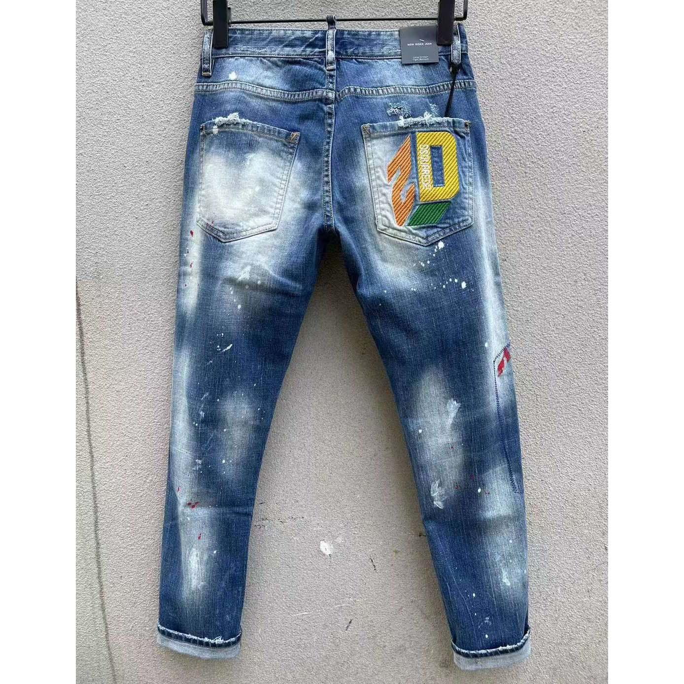 Dsquared2 Logo-embroidered Slim-cut Jeans   DSQ106 - PerfectKickZ