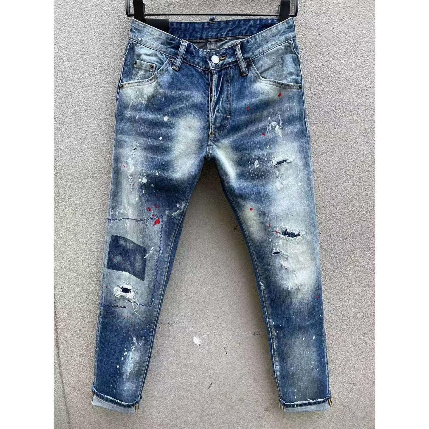Dsquared2 Logo-embroidered Slim-cut Jeans   DSQ106 - PerfectKickZ