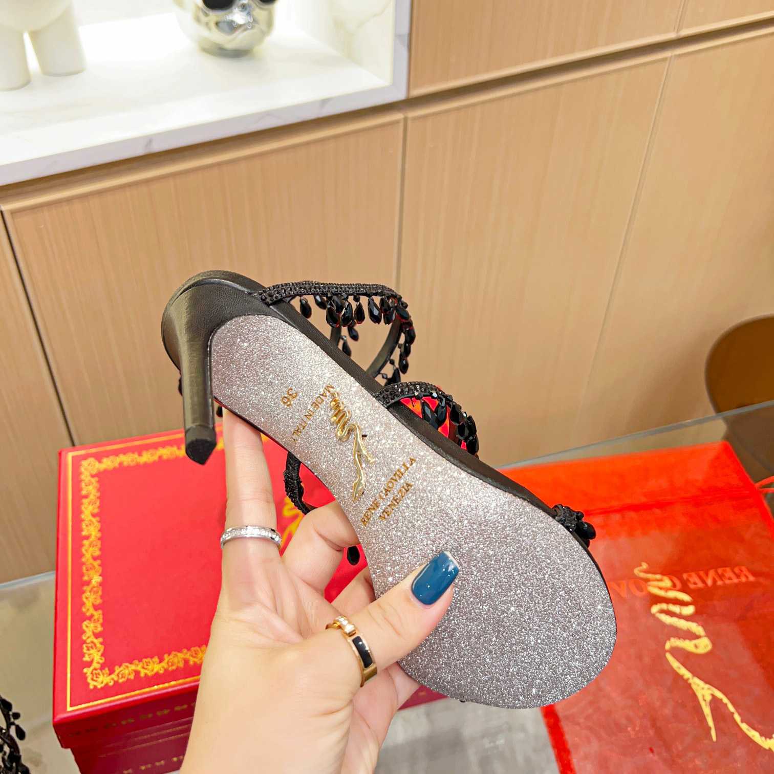 Rene Caovilla Chandelier crystal-embellished sandals - PerfectKickZ