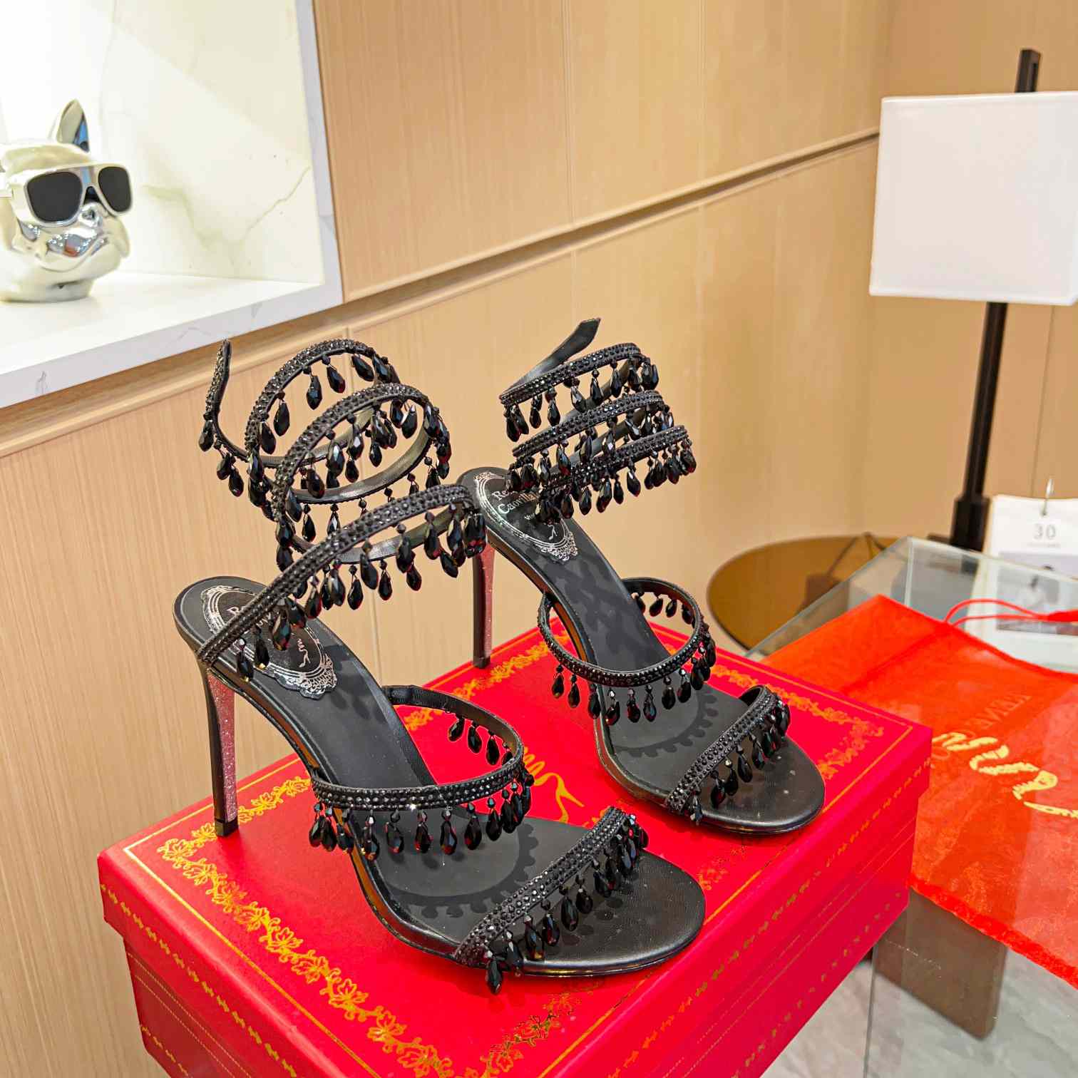 Rene Caovilla Chandelier crystal-embellished sandals - PerfectKickZ
