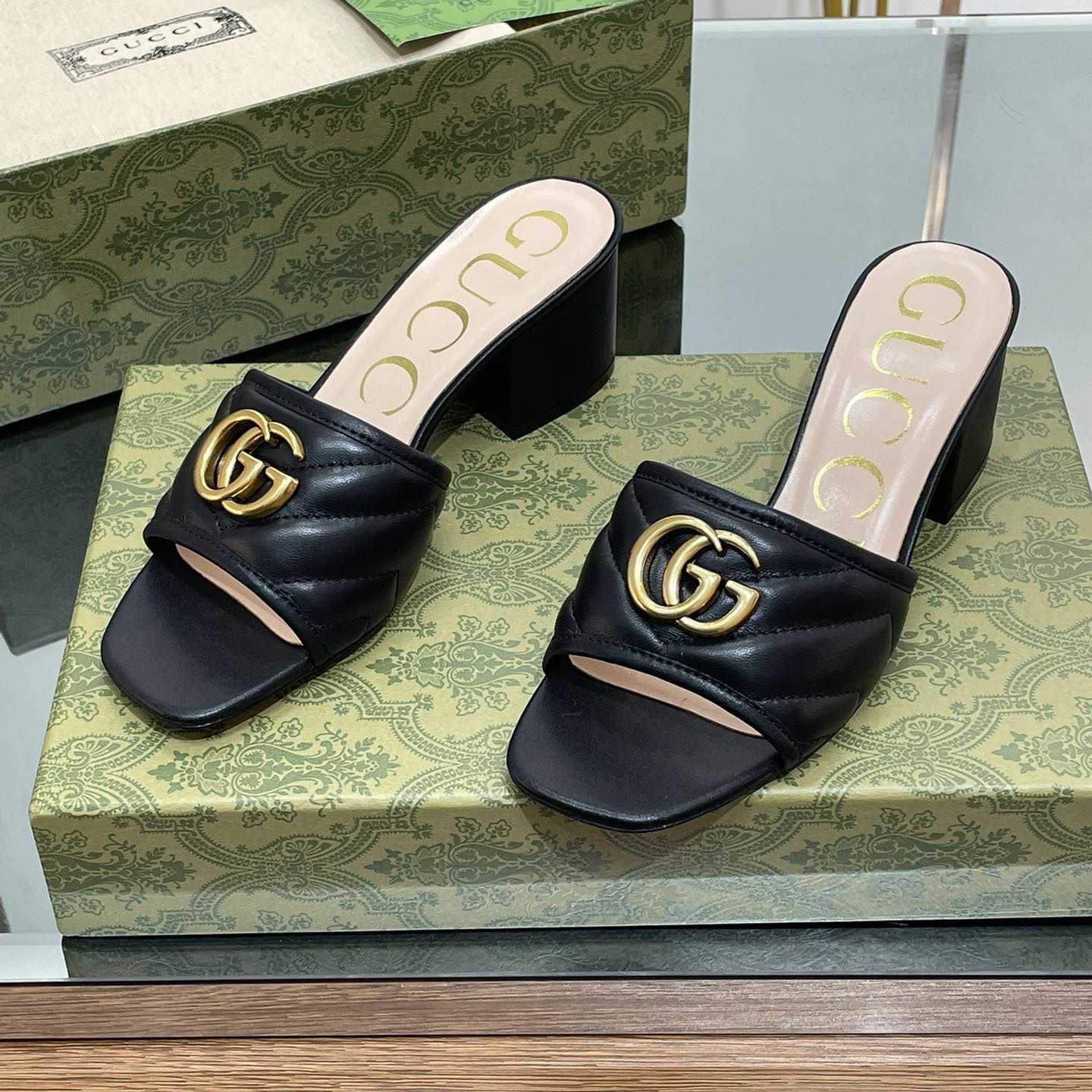 Gucci Women's Double G Slide Sandal - PerfectKickZ