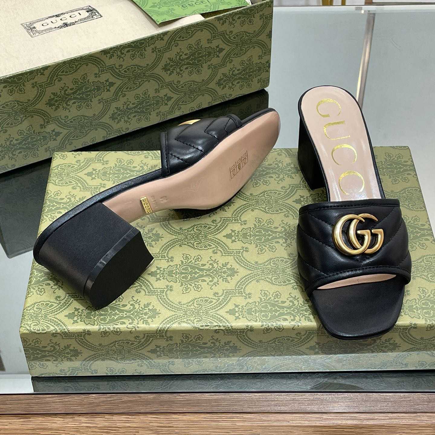 Gucci Women's Double G Slide Sandal - PerfectKickZ