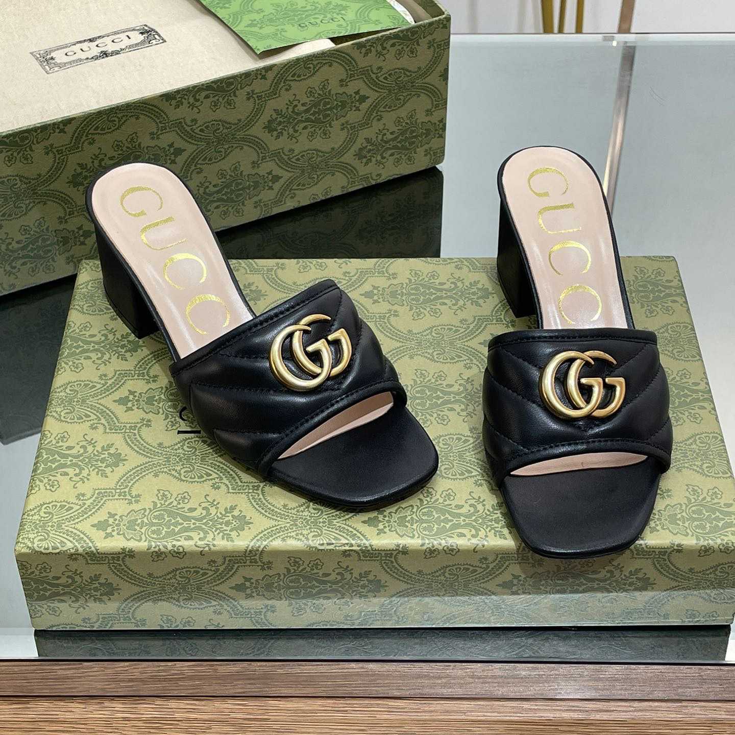 Gucci Women's Double G Slide Sandal - PerfectKickZ