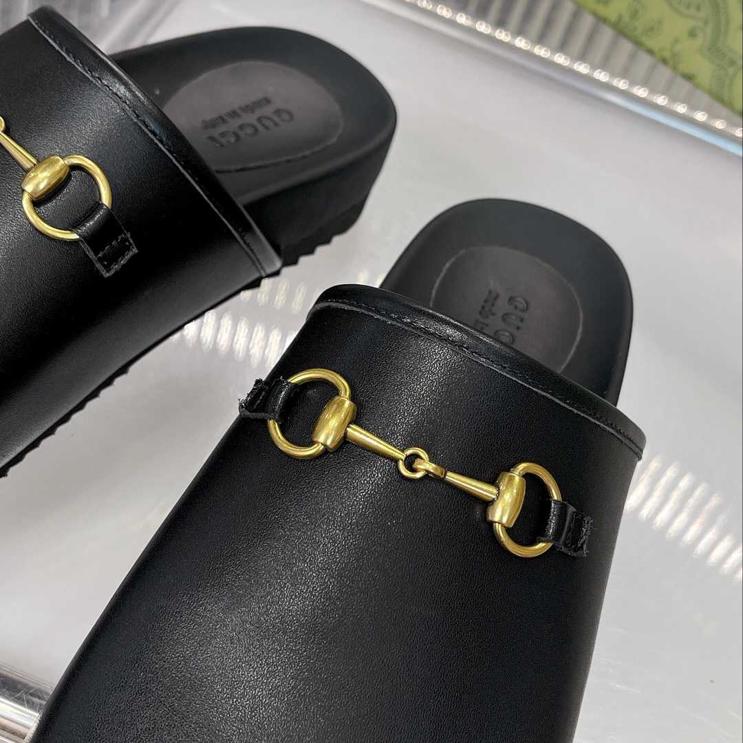 Gucci Horsebit Slip-on Sandal - PerfectKickZ