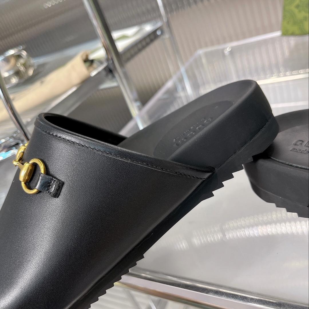 Gucci Horsebit Slip-on Sandal - PerfectKickZ