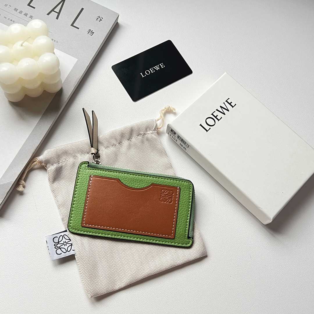 Loewe Coin Cardholder In Soft Grained Calfskin - PerfectKickZ