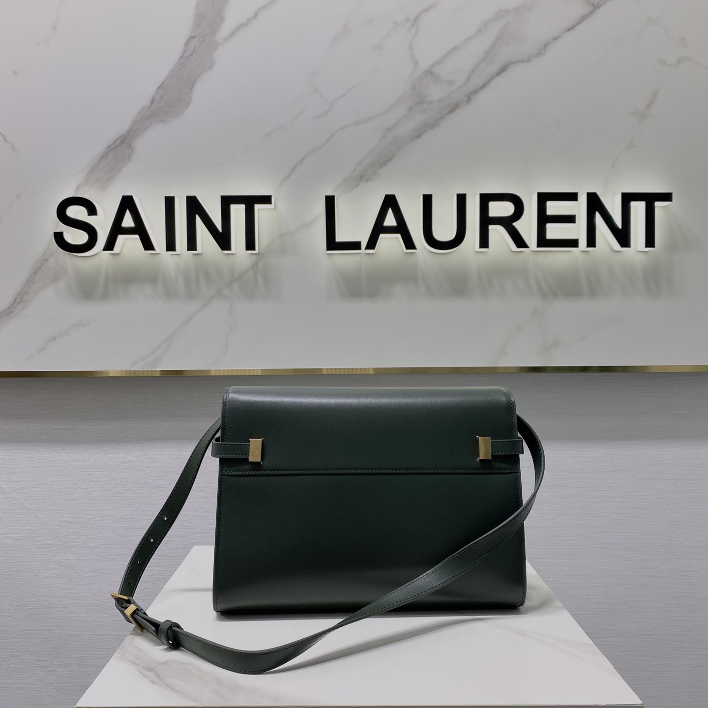 Saint Laurent Manhattan Shoulder Bag In Box Saint Laurent Leather - PerfectKickZ