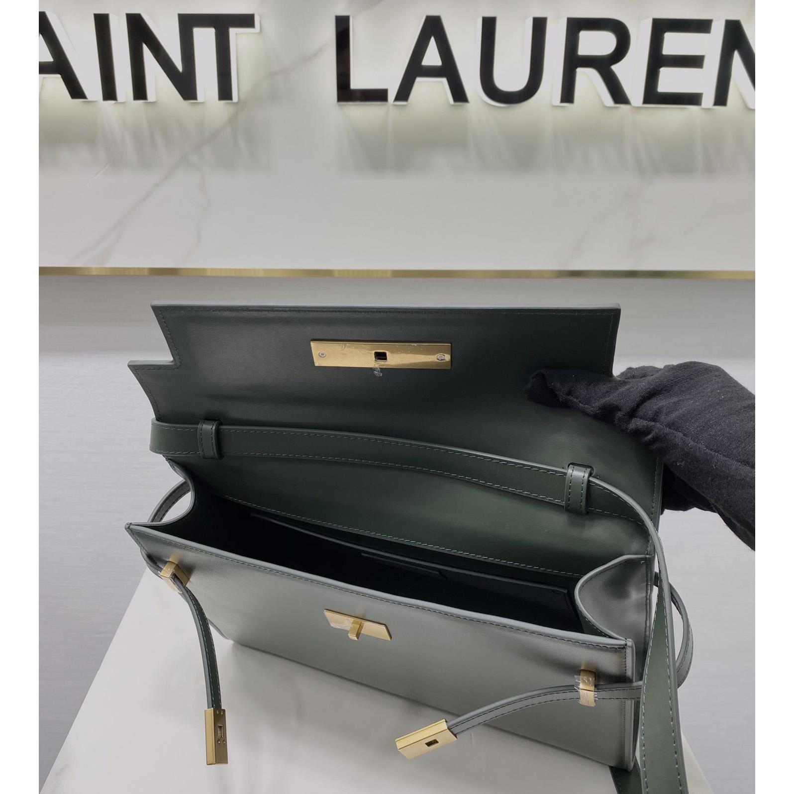 Saint Laurent Manhattan Shoulder Bag In Box Saint Laurent Leather - PerfectKickZ