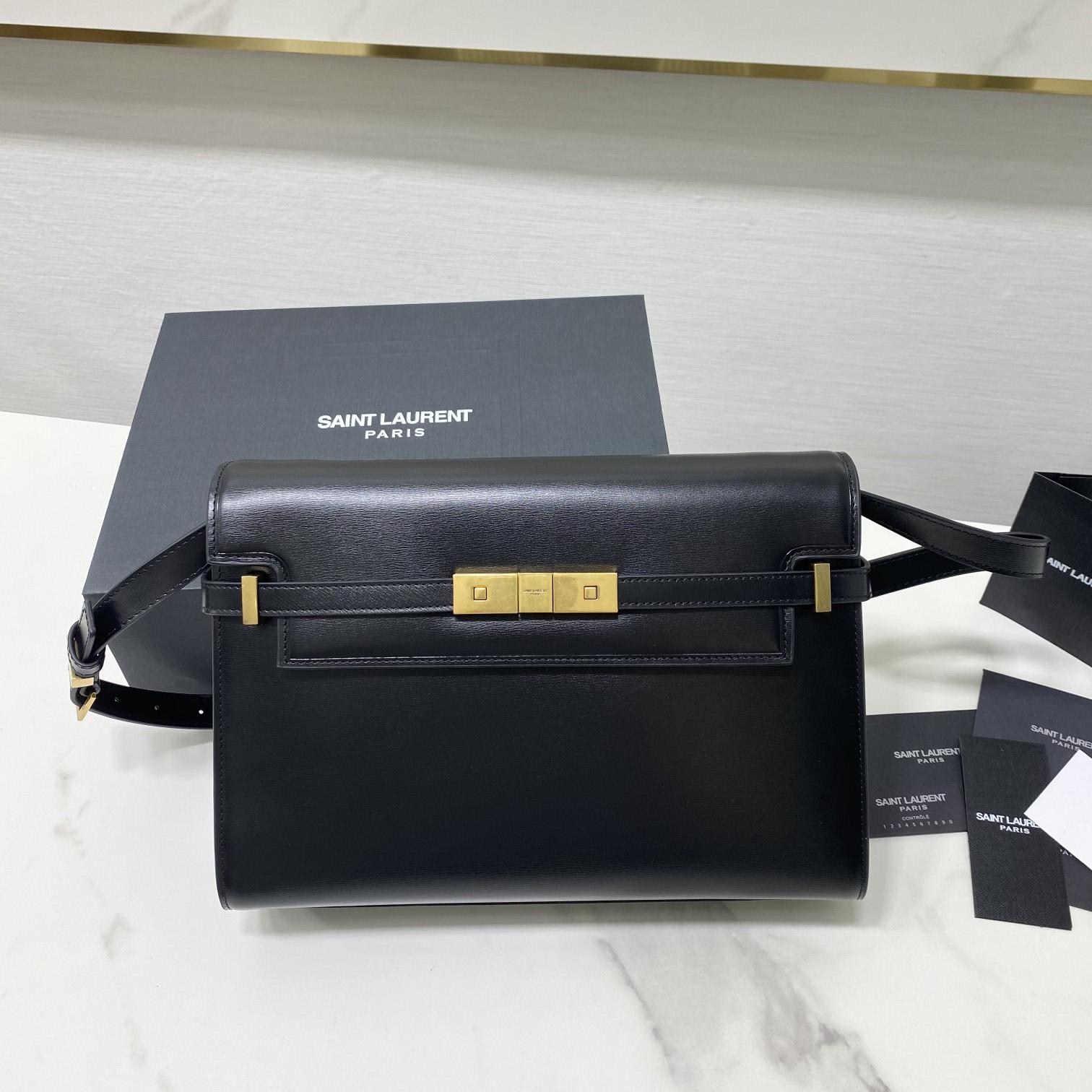Saint Laurent Manhattan Shoulder Bag In Box Saint Laurent Leather - PerfectKickZ
