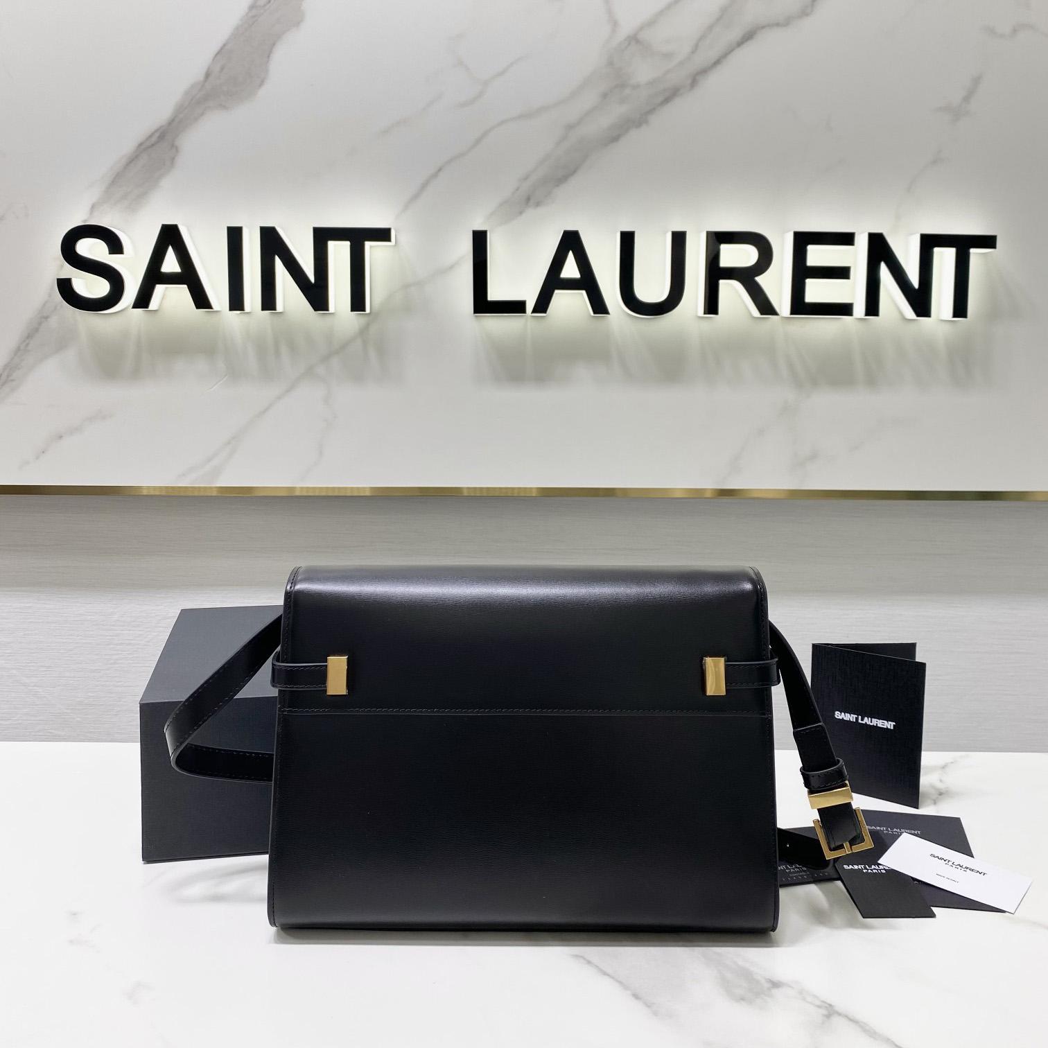 Saint Laurent Manhattan Shoulder Bag In Box Saint Laurent Leather - PerfectKickZ