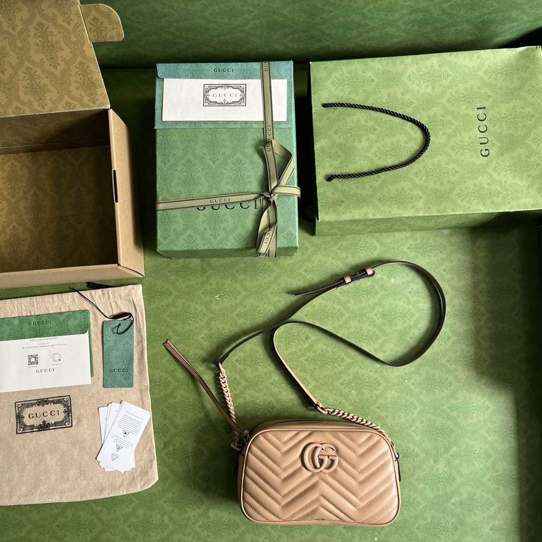 Gucci GG Marmont Matelassé Shoulder Bag(24*13*7cm) - PerfectKickZ