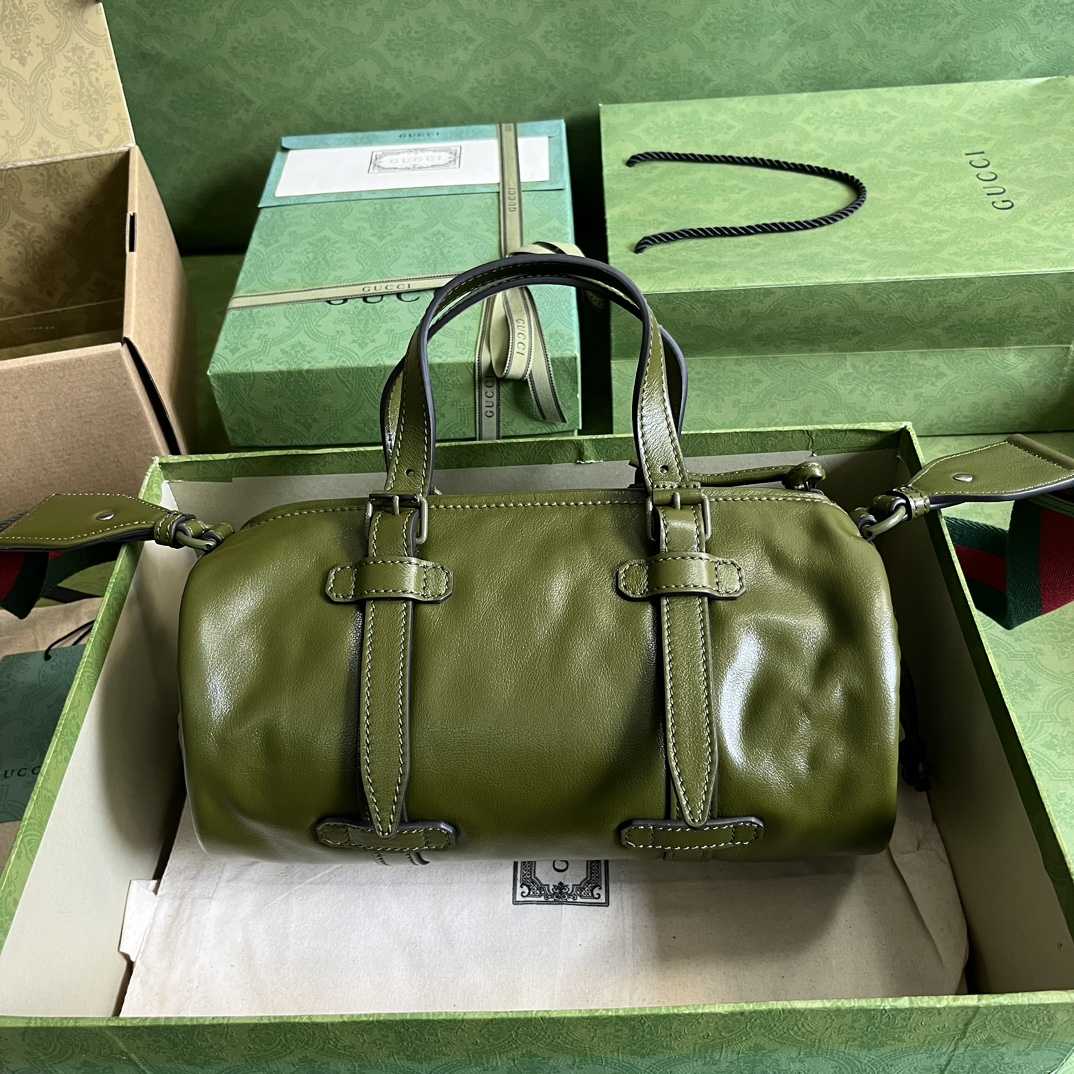 Gucci Small Duffle Bag With Tonal Double G(28.5-16-16cm) - PerfectKickZ