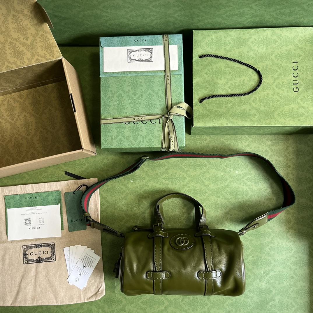 Gucci Small Duffle Bag With Tonal Double G(28.5-16-16cm) - PerfectKickZ
