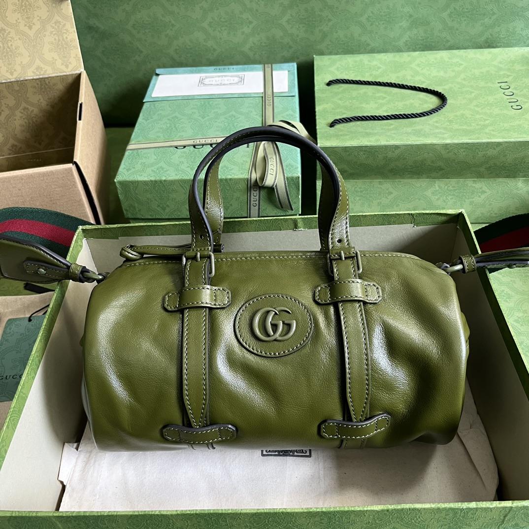 Gucci Small Duffle Bag With Tonal Double G(28.5-16-16cm) - PerfectKickZ