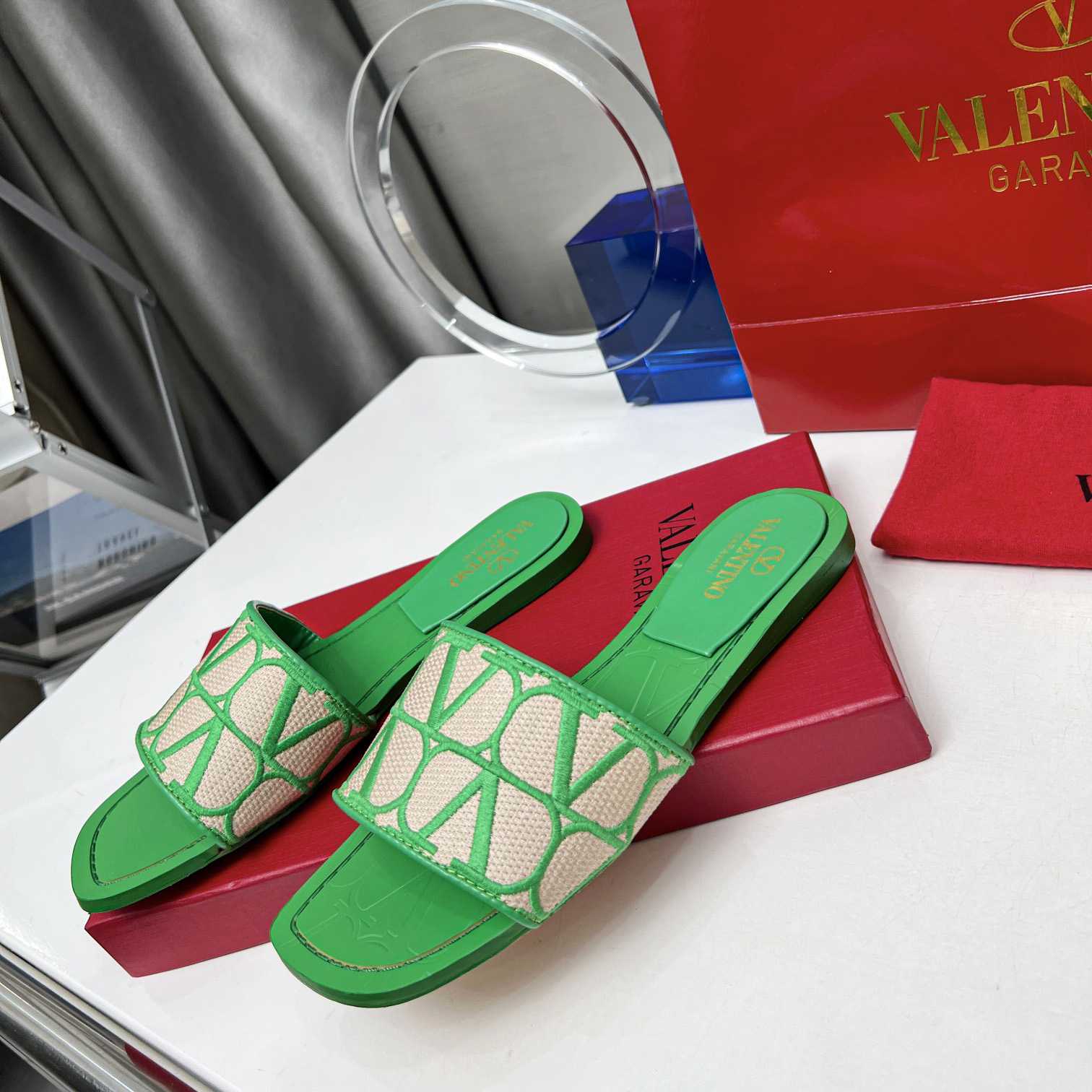 Valenti Toile Iconographe Slide Sandal  - PerfectKickZ