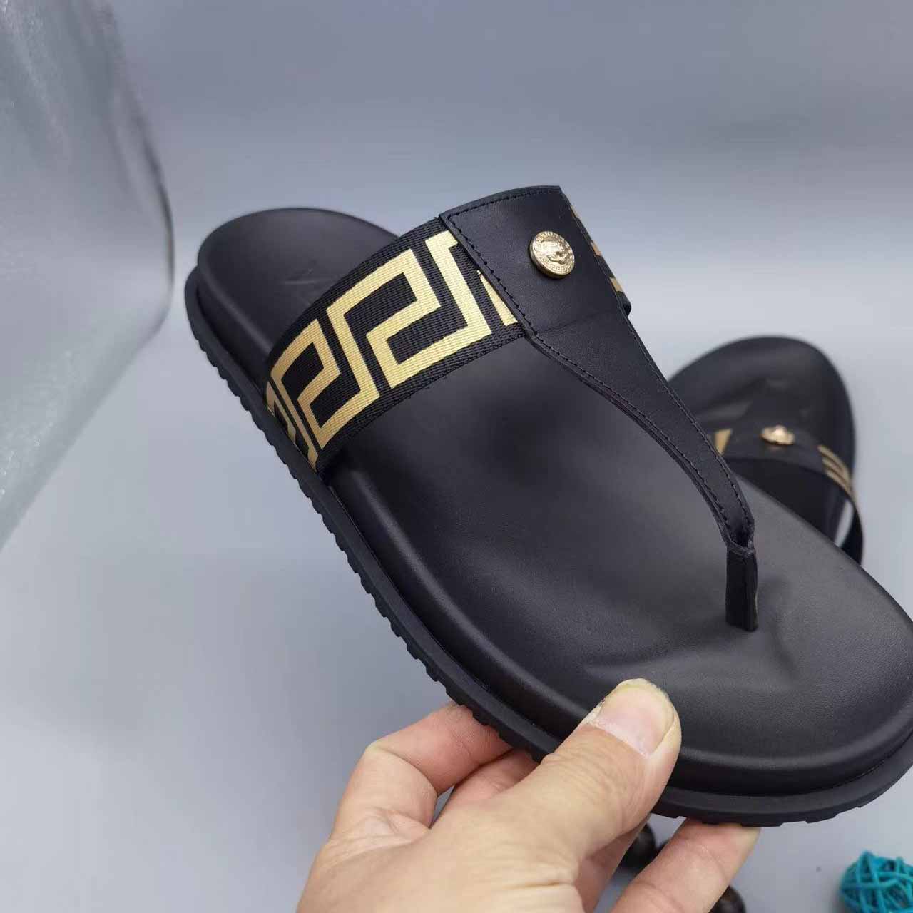 Versace Medusa Plaque Flip-Flop - PerfectKickZ