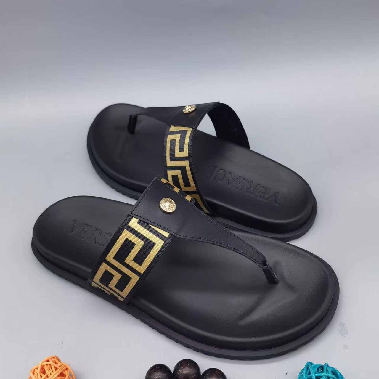 Versace Medusa Plaque Flip-Flop - PerfectKickZ