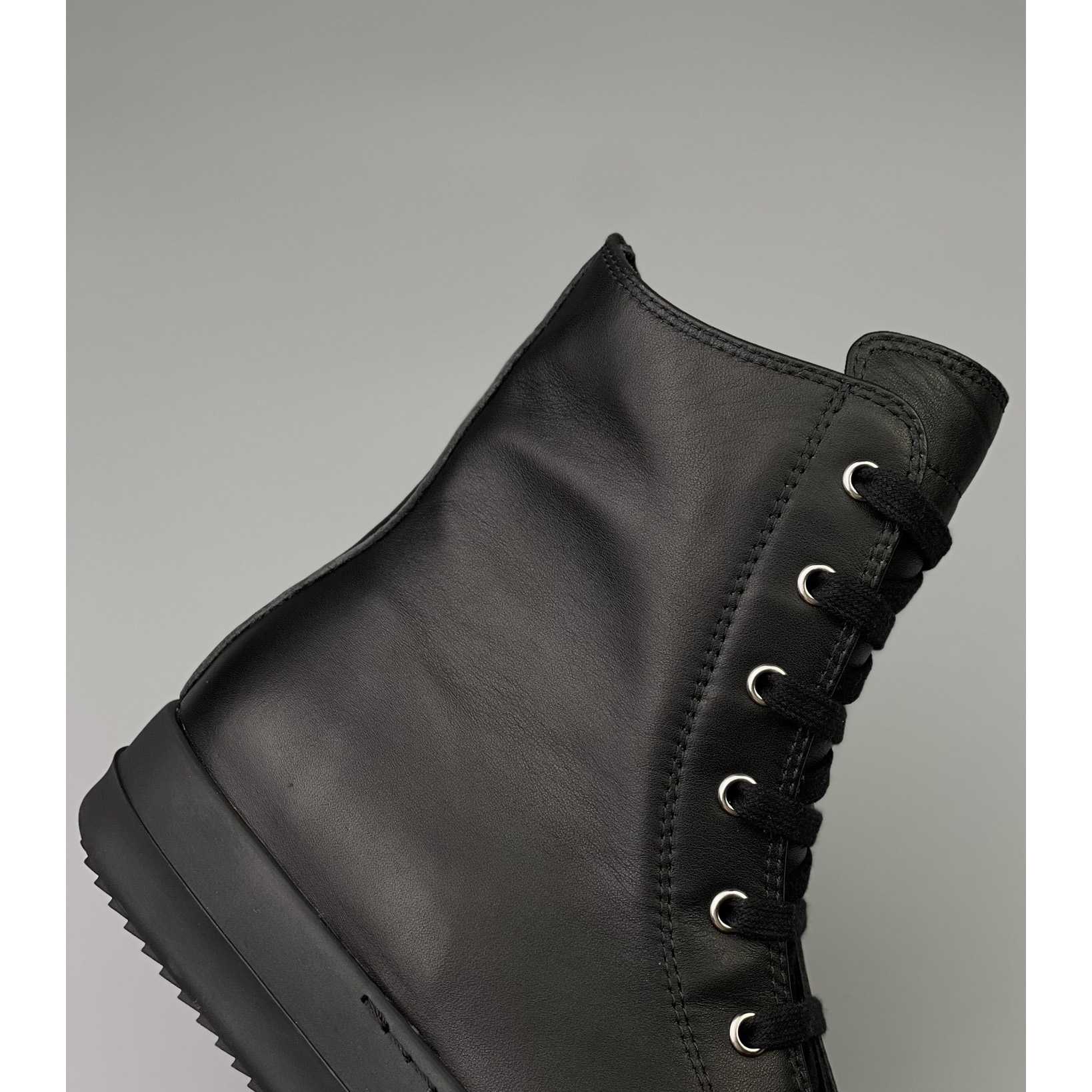 Rick Owens  Leather High Top Sneakers - PerfectKickZ