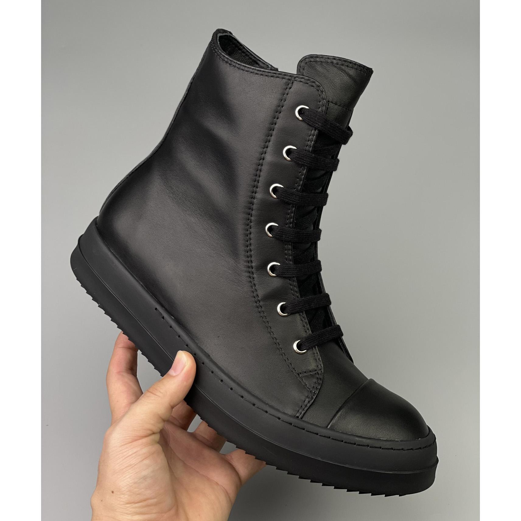 Rick Owens  Leather High Top Sneakers - PerfectKickZ