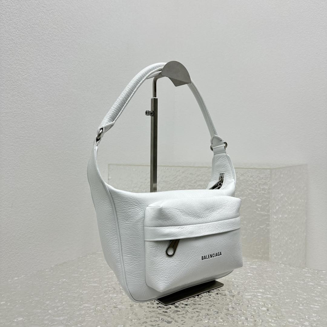 Balenciaga Raver Medium Bag With Handle In White - PerfectKickZ