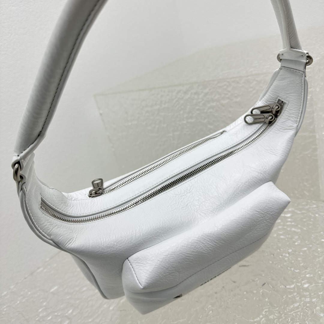 Balenciaga Raver Medium Bag With Handle In White - PerfectKickZ