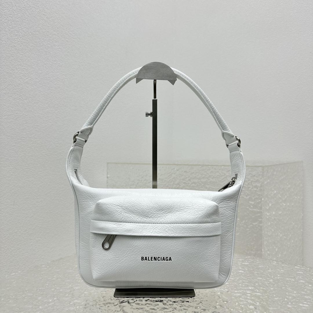 Balenciaga Raver Medium Bag With Handle In White - PerfectKickZ