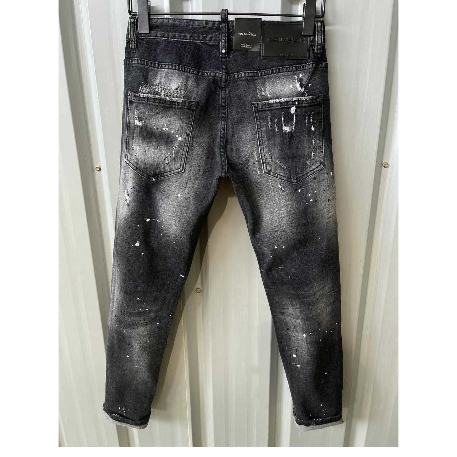 Dsquared2  Mid Wash Distressed Jeans   9136 - PerfectKickZ