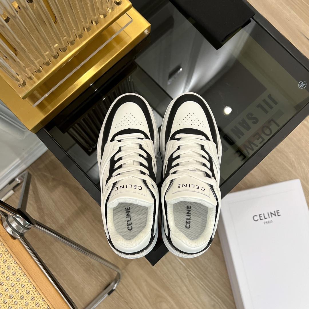 Celine CT-07 Celine Trainer Low Lace-up Sneaker In Calfskin - 