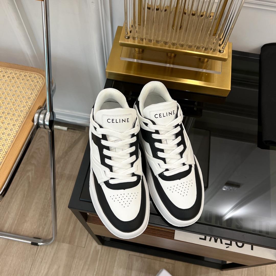 Celine CT-07 Celine Trainer Low Lace-up Sneaker In Calfskin - 