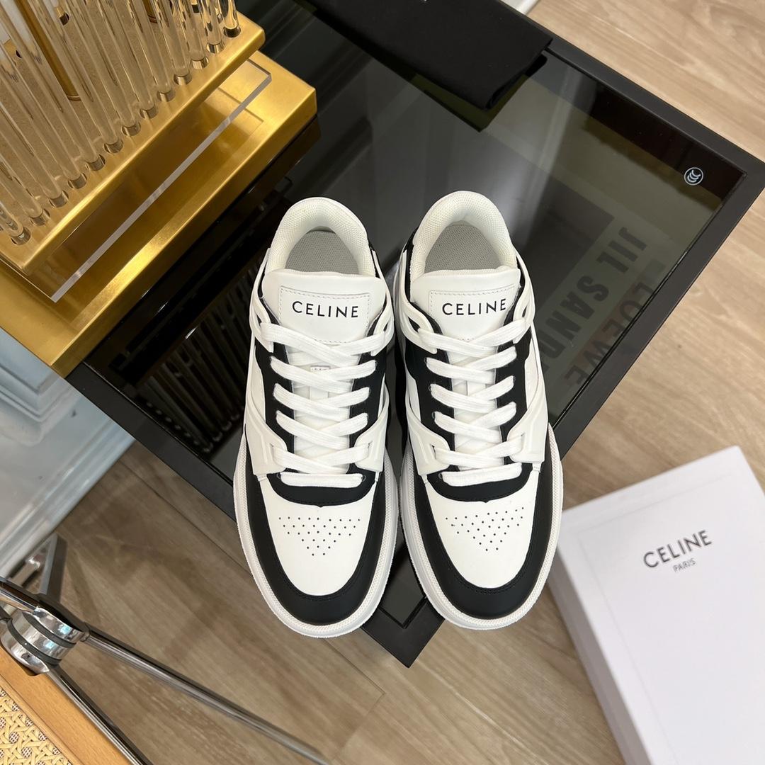 Celine CT-07 Celine Trainer Low Lace-up Sneaker In Calfskin - 