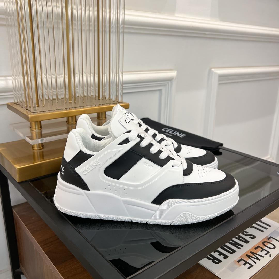 Celine CT-07 Celine Trainer Low Lace-up Sneaker In Calfskin - PerfectKickZ