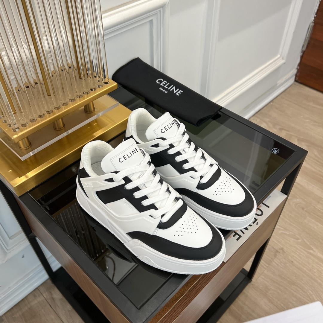 Celine CT-07 Celine Trainer Low Lace-up Sneaker In Calfskin - PerfectKickZ