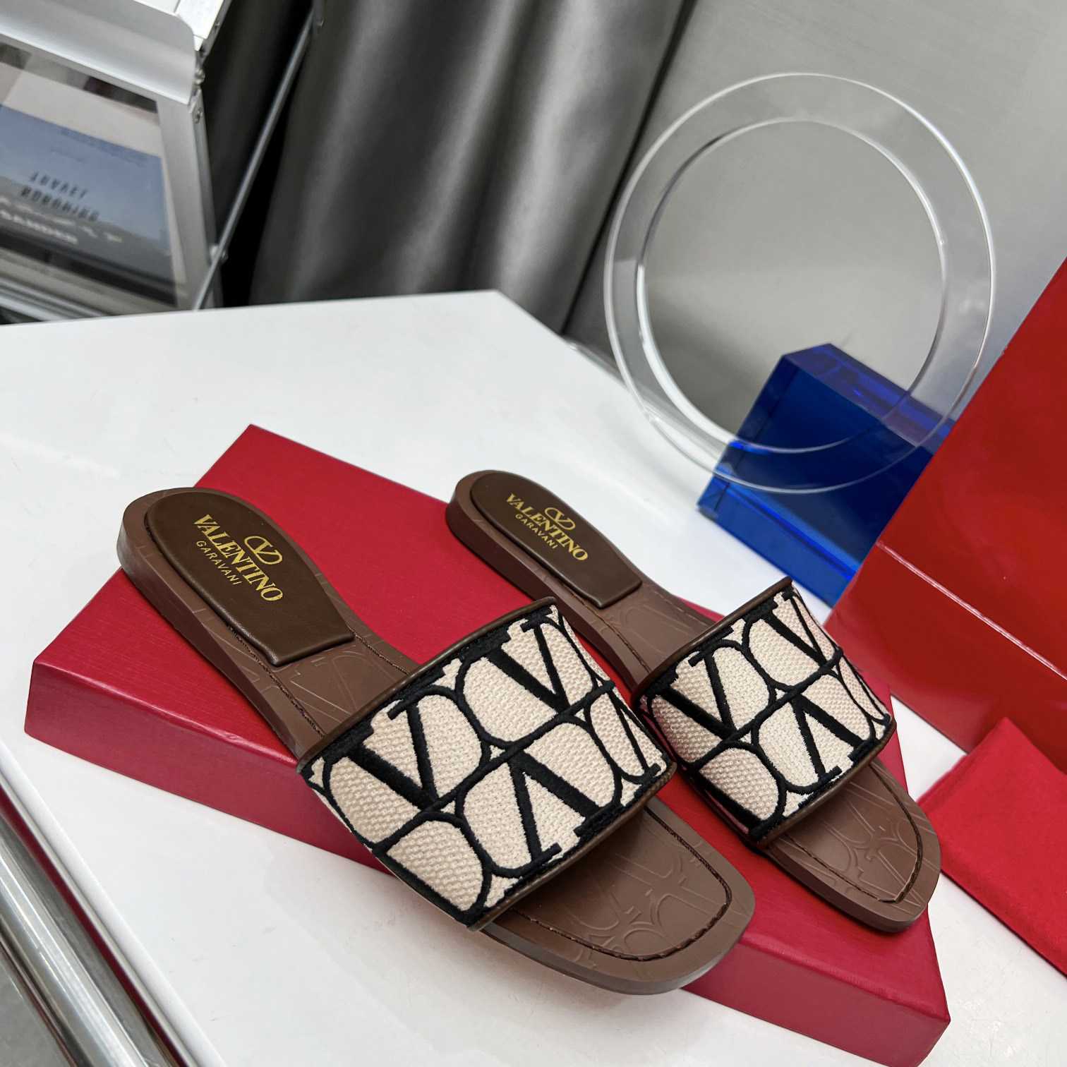 Valenti Toile Iconographe Slide Sandal  - PerfectKickZ