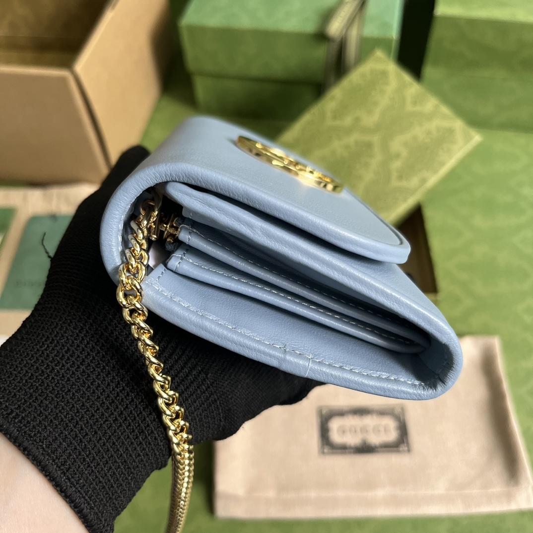 Gucci Blondie Continental Chain Wallet(21x10.5cm) - PerfectKickZ