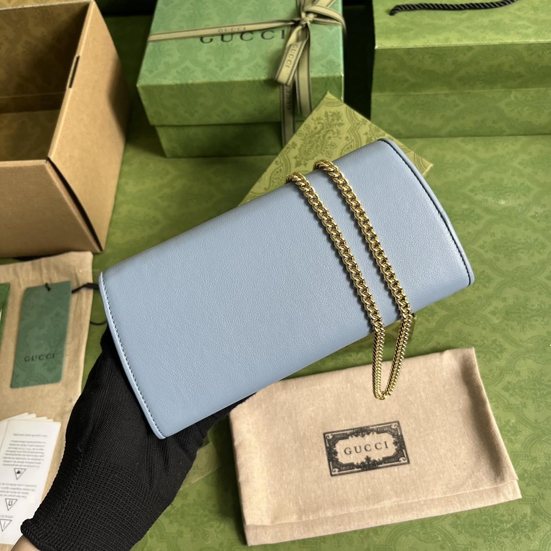 Gucci Blondie Continental Chain Wallet(21x10.5cm) - PerfectKickZ