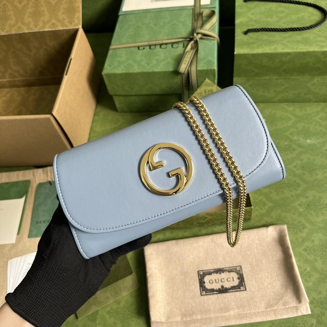 Gucci Blondie Continental Chain Wallet(21x10.5cm) - PerfectKickZ