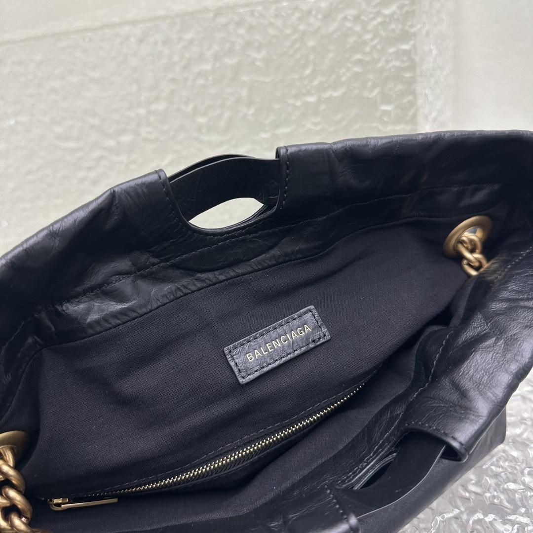 Balenciaga Women's Crush Medium Tote Bag In Black - PerfectKickZ